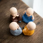 baby monk buddha statue figurines set