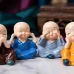 little monk buddha statue for shelf decoration