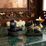 mahadev shivling with nandi decorative showpiece