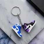Mini sneaker keychain with realistic 3D shoe design