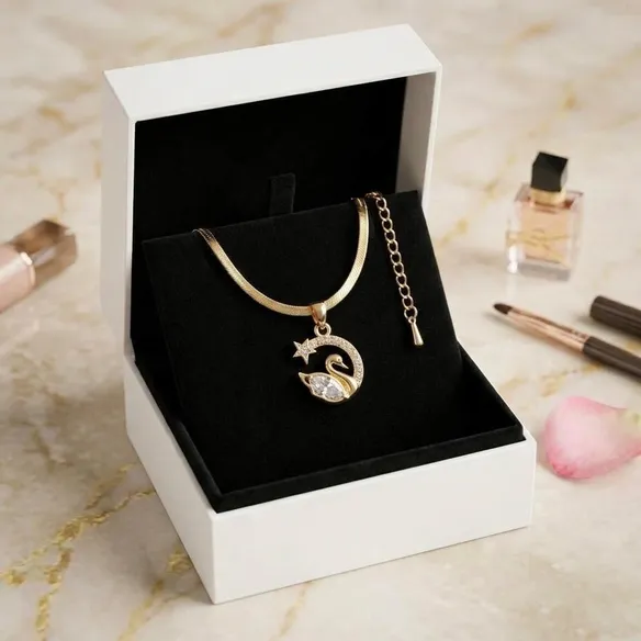 Anti Tarnish Swan Pendant Necklace gift for women