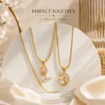 Pendant Necklace Combo for Women with Anti Tarnish Swan Pendant Necklace